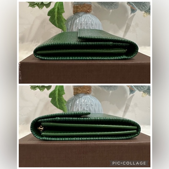 GORGEOUS GREEN AUTH LOUIS VUITTON EPISODE SARAH WALLET WOC BOX & DUST BAG - Picture 13 of 16
